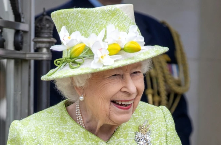 La reine Elizabeth II, 94 ans, le 31 mars 2021 dans le Surrey, en Angleterre