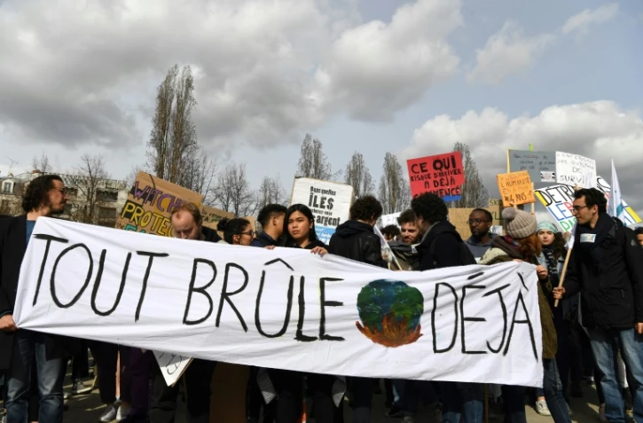 Manifestation des jeunes pour le climat, à Paris, le 8 mars 2019