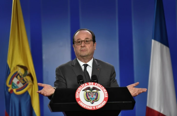 Le président François Hollande à Bogota le 23 janvier 2017