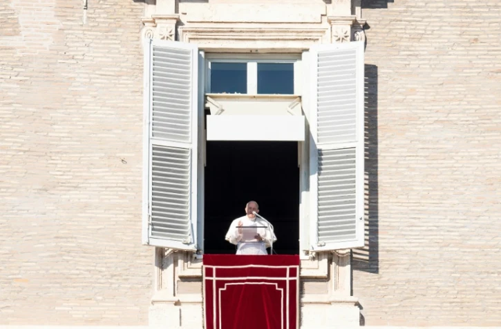 Le pape François s'exprime à l'issue de la prière de l'Angelus, le 1er janvier 2022 au Vatican