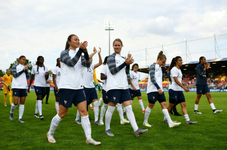 Les Bleues lors de la victoire sur la Thaïlande en match de préparation du Mondial à Orléans le 25 mai 2019
