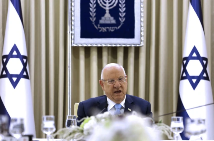 Le président israélien Reuven Rivlin à l'ouverture de consultations avec les partis politiques, le 22 septembre 2019 à Jérusalem
