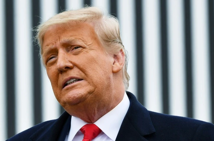 Le président Donald Trump lors d'une visite à Alamo (Texas), le 12 janvier 2021