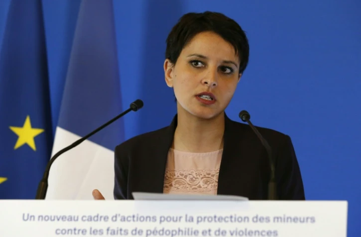 La ministre de l'Education nationale Najat Vallaud-Belkacem le 22 avril 2016 à Paris