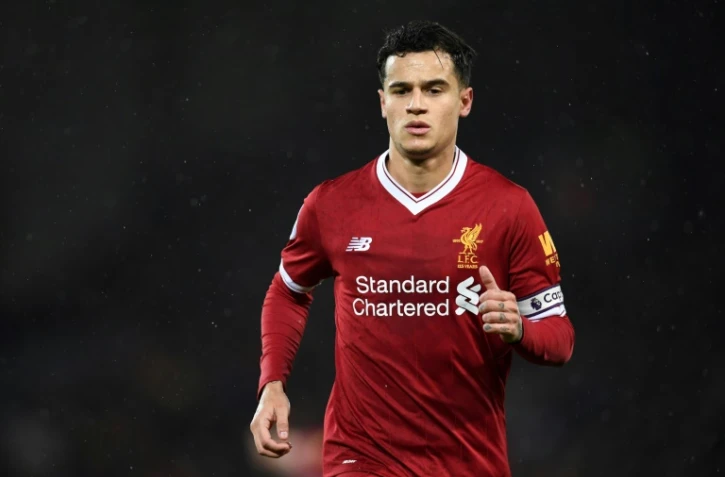 Le Brésilien de Liverpool Philippe Coutinho lors d'un match contre West Bromwich le 13 décembre 2017