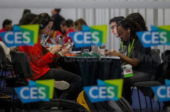 La salle de presse du CES à Las Vegas, le 6 janvier 2019