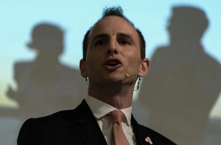 Joe Gebbia, co-fondateur de la plateforme de réservation d'hébergement chez les particuliers Airbnb, le 27 mars 2015 à Rio de Janeiro