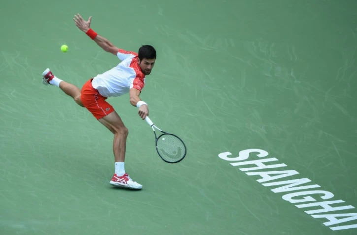 Le Serbe Novak Djokovic lors du Masters 1000 de Shanghai, le 11 octobre 2018