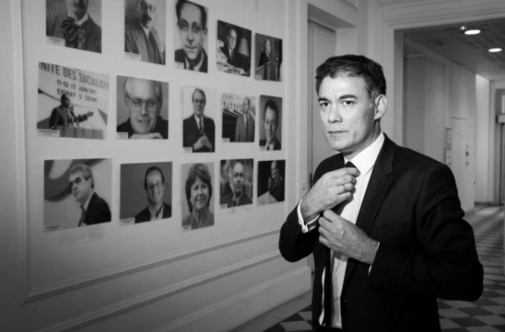 Olivier Faure, ici le 5 avril 2018 est officiellement devenu le 13e premier secrétaire du PS le 7 avril 2018