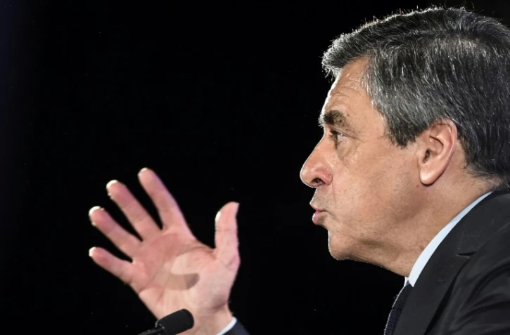 François Fillon lors d'un meeting, le 9 mars 2017 à Besancon