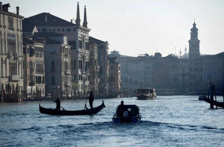 Le Grand Canal à Venise le 8 avril 2017