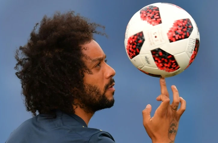 Le défenseur brésilien Marcelo à l'entraînement le 3 juillet 2018 lors du Mondial