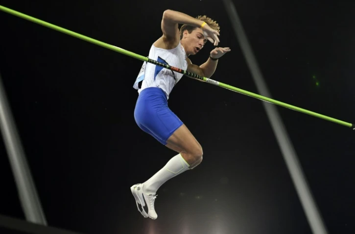 Le prodige suédois Armand Duplantis a franchi une barre à 6,06 m lors des finales de la saison d'athlétisme au "Weltklasse" de Zurich, le 9 septembre 2021 