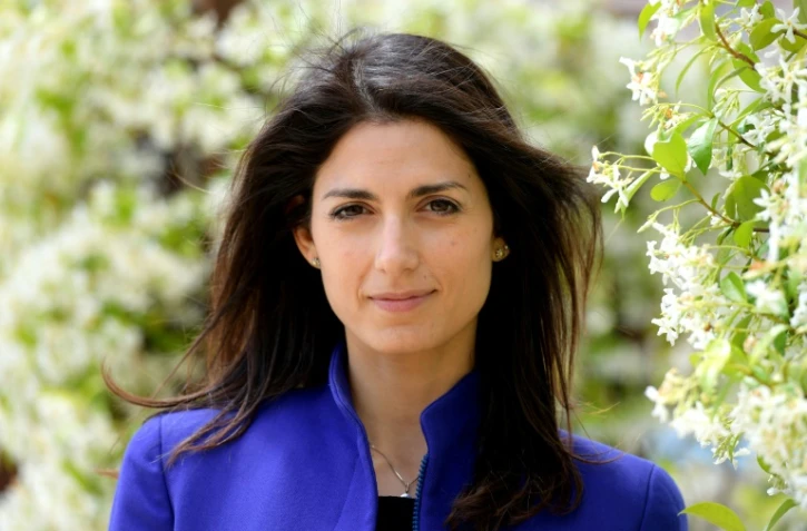 Virginia Raggi, la candidate de Five Star Movement (M5S) pour la mairie de Rome, le 19 mai 2016 pendant une interview