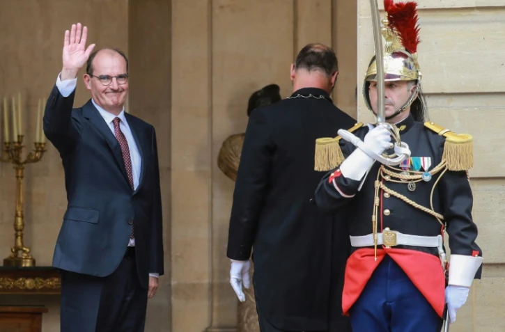 Le nouveau Premier ministre Jean Castex dans la cour de Matignon, le 3 juillet 2020