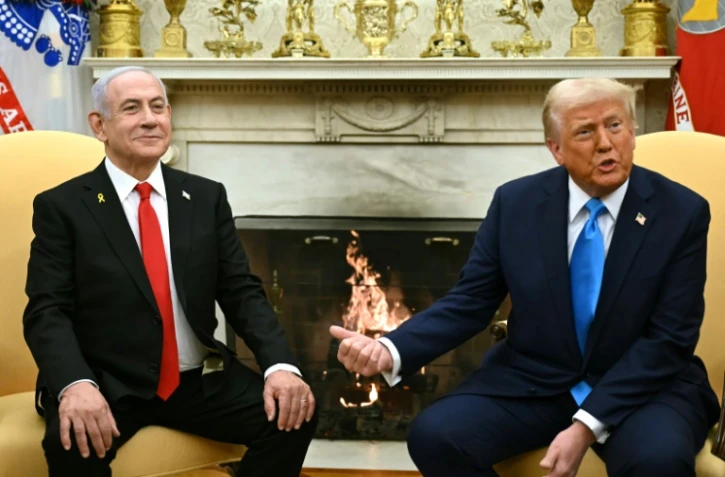 Le président américain Donald Trump reçoit le Premier ministre israélien Benjamin Netanyahu à la Maison Blanche, le 4 février 2025