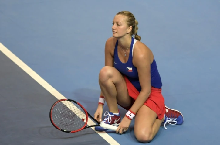 La Tchèque Petra Kvitova lors de la finale de la Coupe Davis, le 12 novembre 2016 à Strasbourg