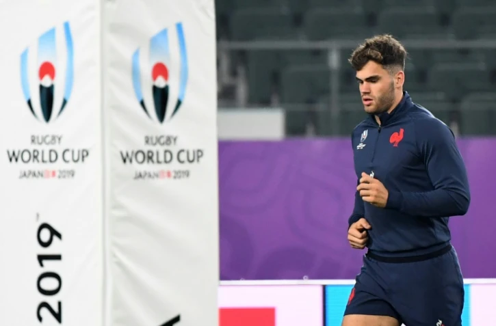 Damian Penaud à l'entraînement à Oita, le 18 octobre 2019