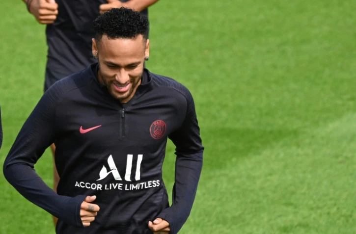 L'attaquant du PSG Neymar lors d'une séance d'entraînement, le 10 août 2019 à Saint-Germain-en-Laye