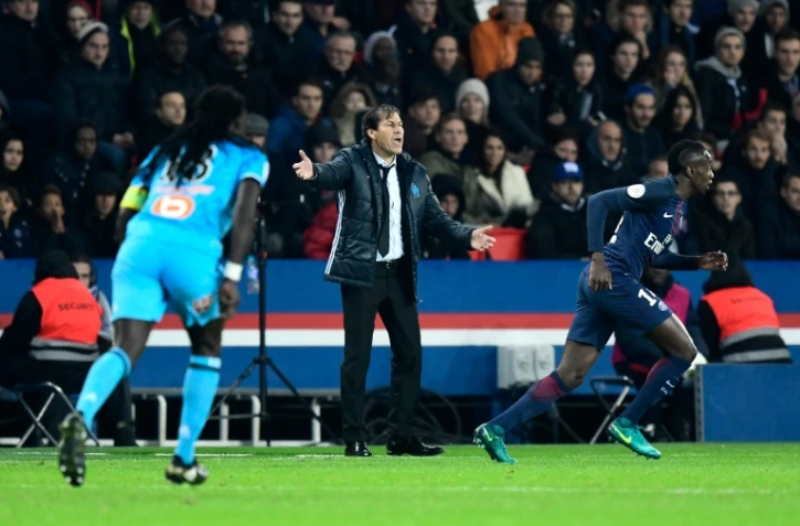 Le nouvel entraîneur de l'OM Rudi Garcia lors du match contre le PSG, le 23 octobre 2016 au Parc des Princes