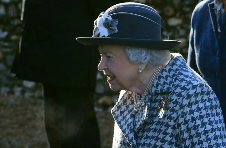La reine Elizabeth à son arrivée à une messe à Hillington (est de l'Angleterre), le 19 janvier 2020