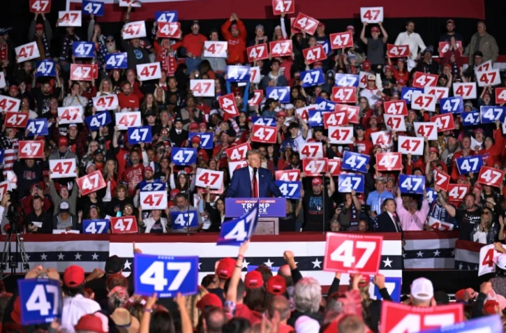 L'ancien président et candidat républicain Donald Trump à Novi, dans le Michigan, le 26 octobre 2024