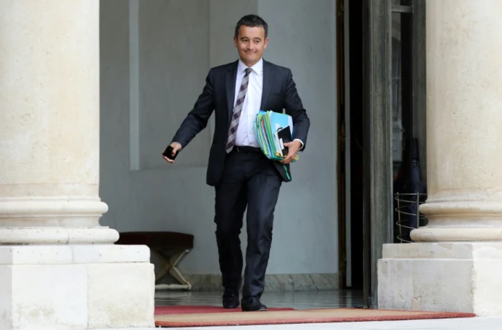 Le ministre des Comptes publics Gérald Darmanin dans la cour du palais de l'Elysée à Paris le 6 septembre 2017