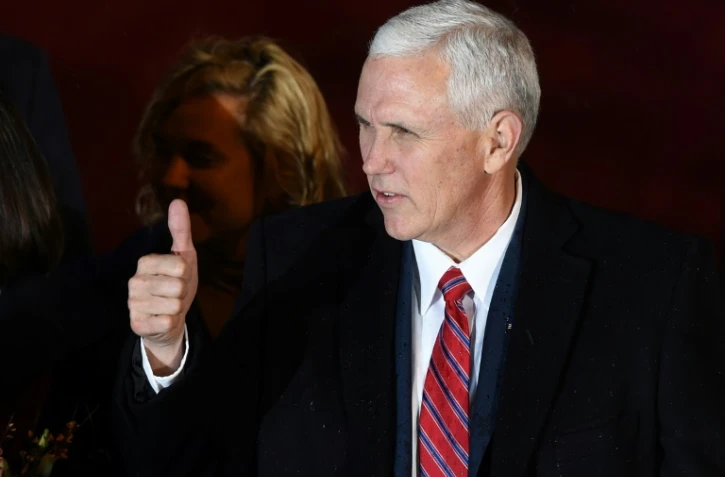 Mike Pence à son arrivée à l'aéroport le 17 février 2017 à Munich 