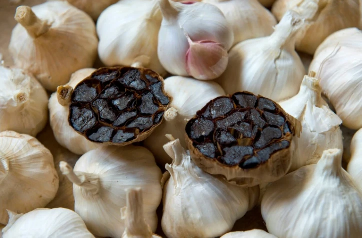 L'ail noir: une méthode japonaise transcende  la plante potagère pour l'élever au rang de produit de luxe, le 8 décembre 2016 à Billon, près de Clermont-Ferrand