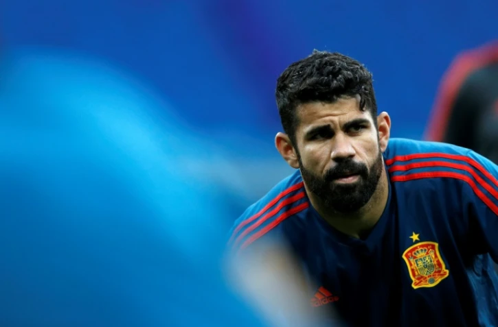 L'attaquant espagnol Diego Costa à l'entraînement, le 14 juin 2018 à Sotchi