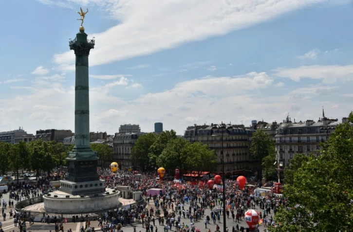 Manifestation contre la loi travail, à Paris sur la place de la Bastille, le 23 juin 2016