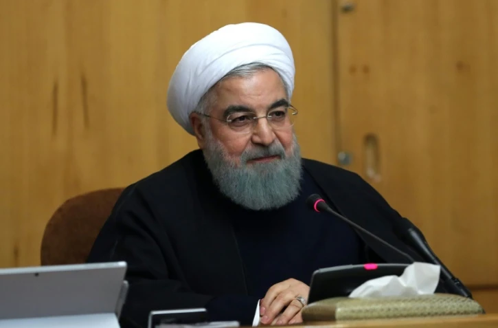 Photo fournie par le bureau de la présidence iranienne montrant Hassan Rohani en Conseil des ministres à Téhéran, le 31 décembre 2017