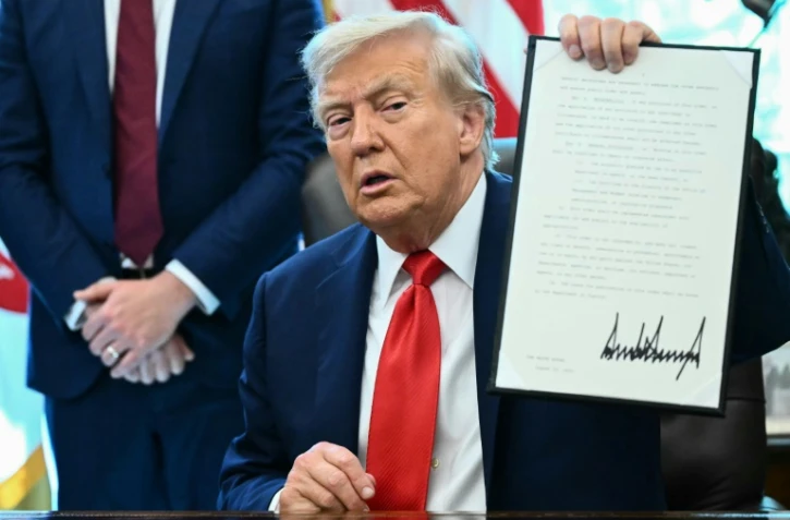 Donald Trump dans le Bureau ovale à la Maison Blanche à Washington, le 25 août 2025