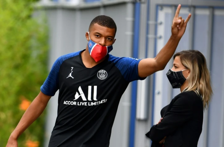 L'attaquant du Paris Saint-Germain Kylian Mbappe, au Camp des Loges le 2 juillet 2020