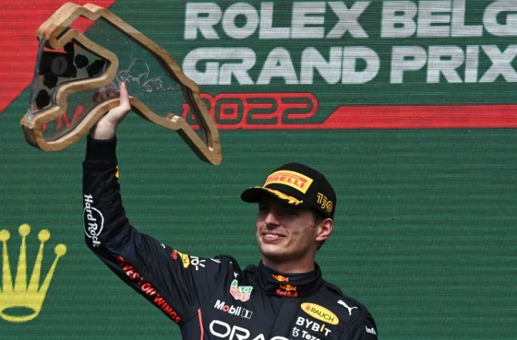 Max Verstappen impressionnant vainqueur du GP de Belgique à Spa-Francorchamps, le 28 août 2022  