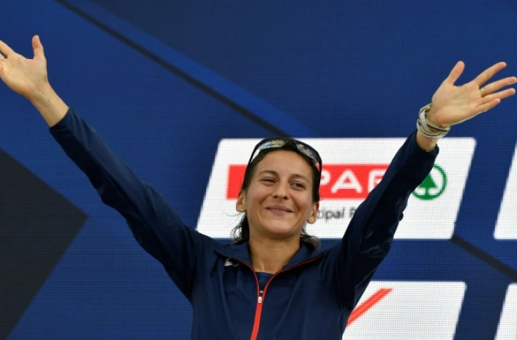 Clémence Calvin vice-championne du marathon lors des Championnats d'Europe d'athlétisme à Berlin, le 12 août 2018