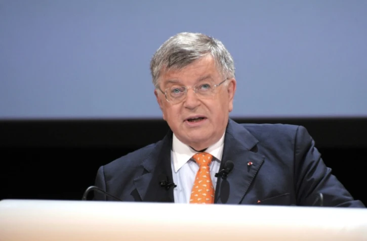 L'ex dirigeant de France Télécom, Didier Lombard, fait un discours à Paris le 9 juin 2010