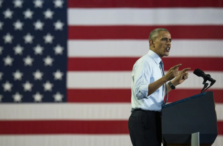 Barack Obama, le 1er novembre 2016 Ă Columbus (Ohio)