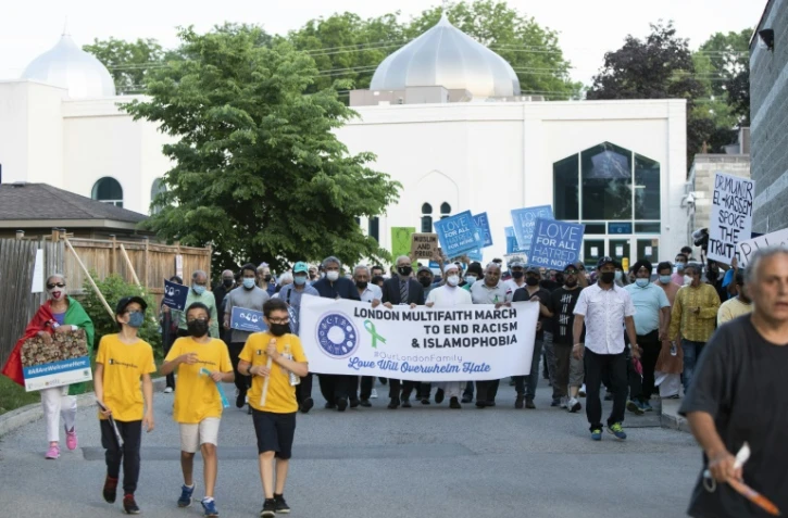 Marche contre la haine à London dans l'Otario le 11 juin 2021