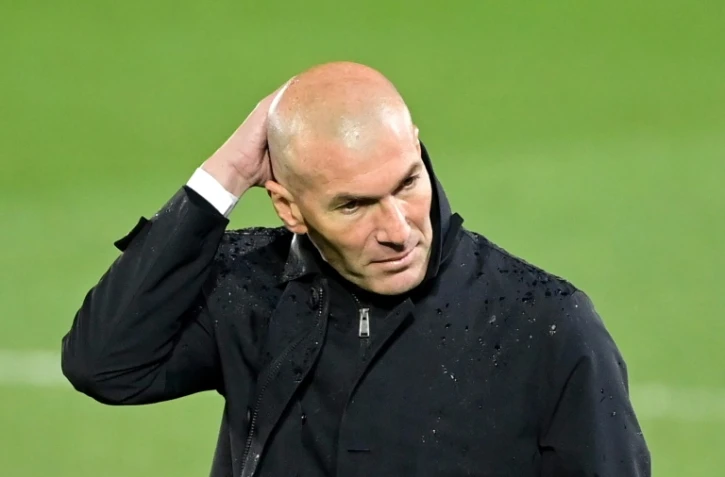 Zinédine Zidane, l'entraîneur du Real Madrid, à Valdebebas (banlieue madrilène), le 10 avril 2021