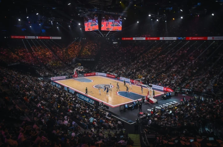 Vue générale de la salle de Bercy lors du traditionnel All Star Game, le 29 décembre 2018 à Paris