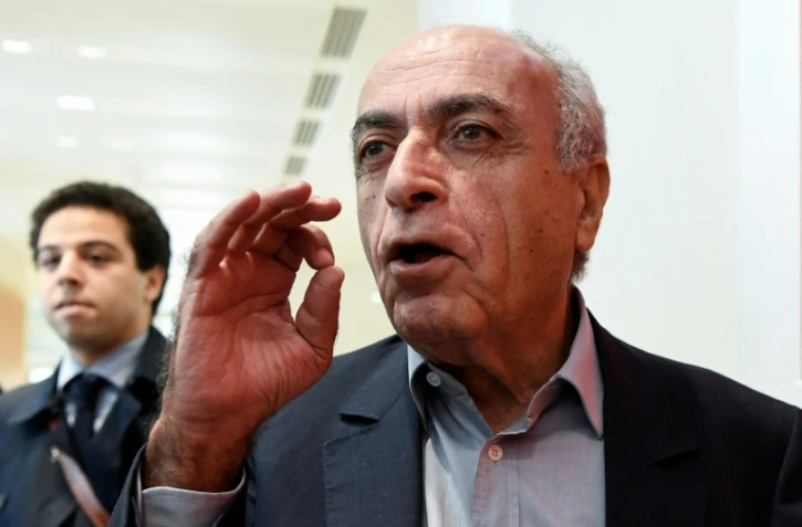 L'homme d'affaires franco-libanais Ziad Takieddine à son arrivée au palais de justice de Paris le 7 octobre 2019, au premier jour du procès du volet financier de l'affaire Karachi