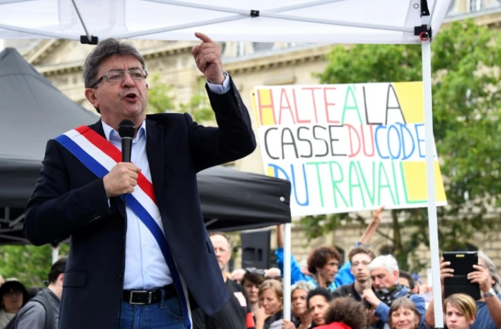 Le député et dirigeant de La France insoumise (LFI) Jean-Luc Melenchon, place de la République à Paris le 12 juillet 2017