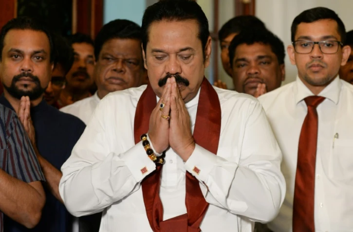 L'ancien président srilankais Mahinda Rajapakse le 15 décembre 2018 à Colombo