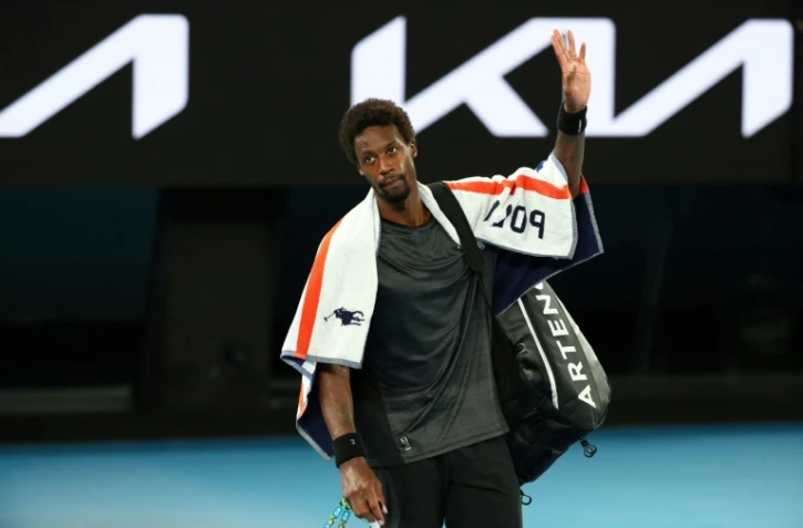 Gaël Monfils après sa défaite contre l'Italien Matteo Berrettini en quart de finale de l'Open d'Australie à Melbourne le 25 janvier 2022