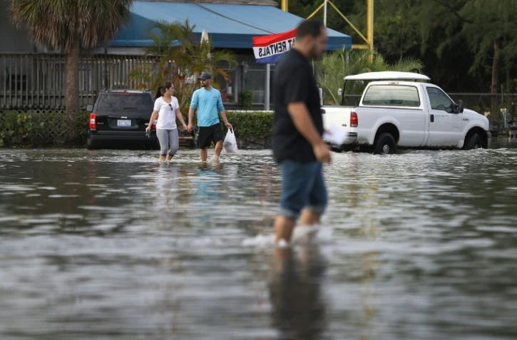 Innondations en au nord de Miami en Floride le 14 novembre 2016