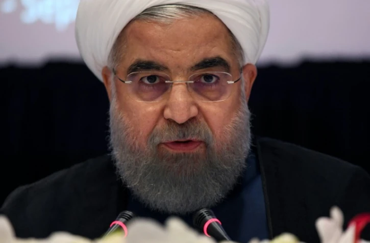 Le président iranien Hassan Rohani lors d'une conférence de presse, le 20 septembre 2017 à New York