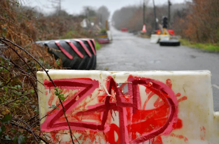 Une ancienne barricade de la ZAD de Notre-Dame-des-Landes, le 18 janvier 2018, près de Nantes