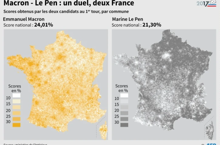 Macron-Le Pen: un duel, deux France