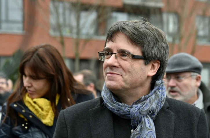 Le président catalan déchu Carles Puigdemont à Bruxelles, le 12 janvier 2018